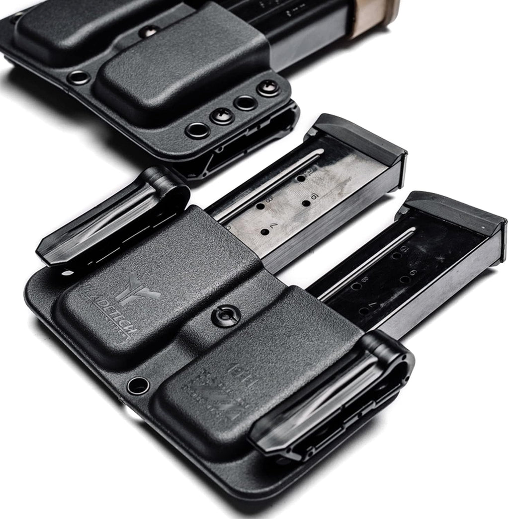 OWB Double Mag Pouch for 1911, Sig P220, Springfield XDS, & More - USA Made - Total Eclipse Double Mag Pouch by Blade-Tech Holsters