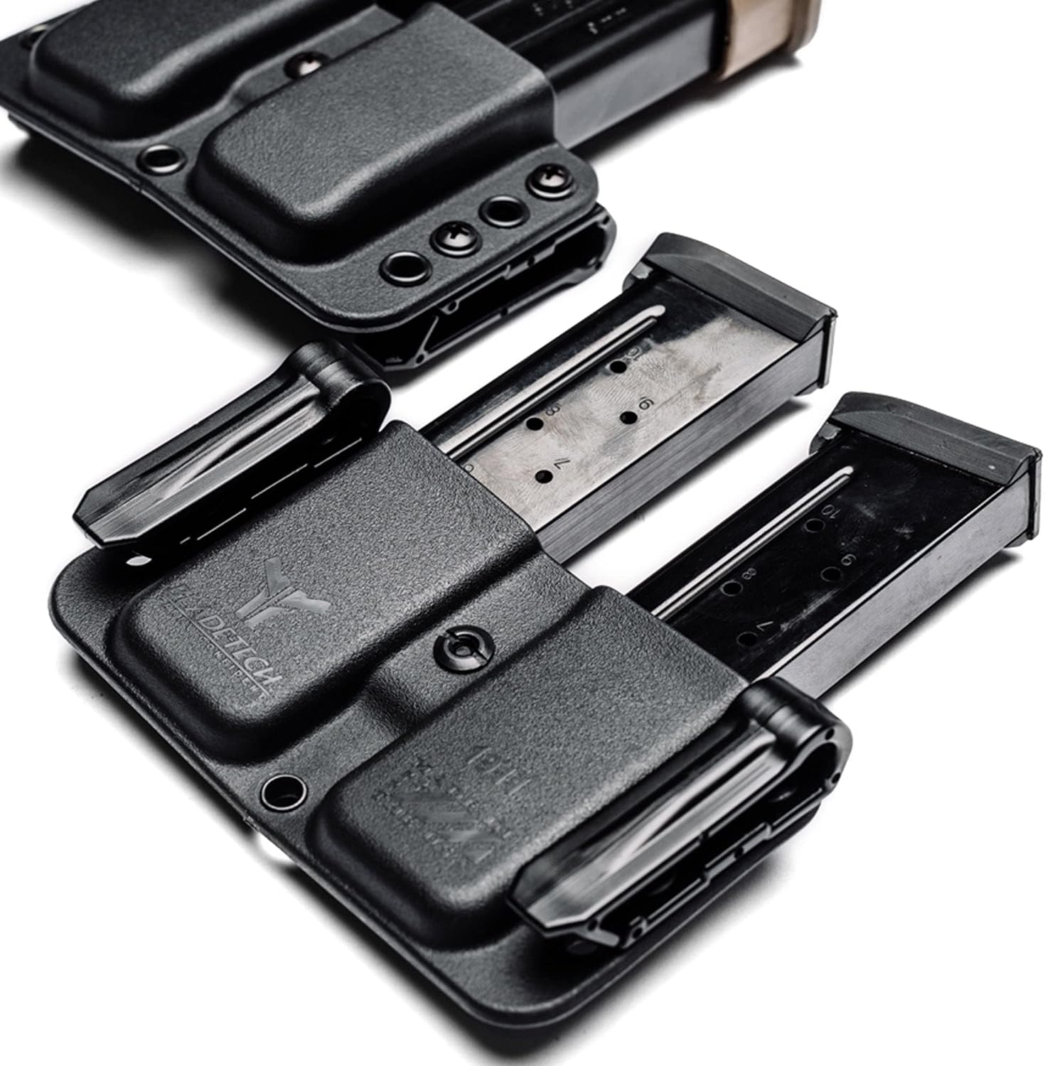 OWB Double Mag Pouch for 1911, Sig P220, Springfield XDS, & More - USA Made - Total Eclipse Double Mag Pouch by Blade-Tech Holsters