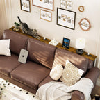 GRLEAF 102 Inch Narrow Sofa Table with Power Outlets, Extra Long Console Table Behind Couch Table with Charging Station, Skinny Entryway Table Thin Table for Living Room, Narrow Spaces (Rustic Brown)