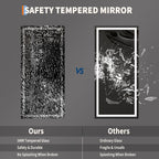 GarveeHome 60x36 Inch LED Bathroom Mirror with Lights, Dimmable Backlit & Frontlit Vanity Mirror, Anti-Fog, Shatterproof, 3X Magnification, Rectangular Wall Mounted Smart Mirror for Bathroom