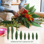 Artificial Boston Fern Bush - Set of 2 45Inch Fake Ferns with 55 Fronds, Large Hanging Faux Plants Decor, UV Resistant Faux Fern Vines Silk Greenery for Outdoor Indoor, Porch, Farms, Patio