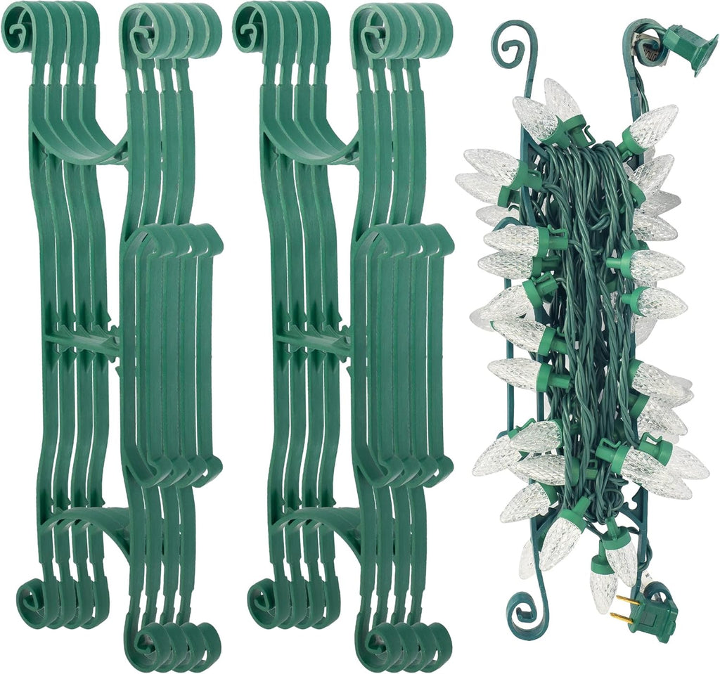 Dazzle Bright 8 Pack Christmas Lights Storage Holder, Holiday Light Storage for All Purpose Light Cord Wind Up, Christmas String Lights Organizer Holder