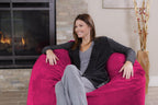 Chill Sack Bean Bag Chair: Giant 4' Memory Foam Furniture Bean Bag - Big Sofa with Soft Micro Fiber Cover - Pink