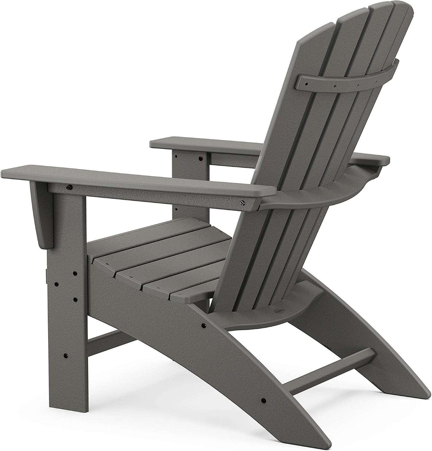 POLYWOOD Nautical Curveback Adirondack Chair, HDPE Outdoor Patio Furniture for Deck, Pool, Garden, Made in USA