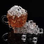 Fake Ice Cubes，100Pcs 15mm Clear Artificial Acrylic Ice Cubes Plastic Faux Icecubes for Fake Bake Vase Fillers Table Decorations Photography Prop