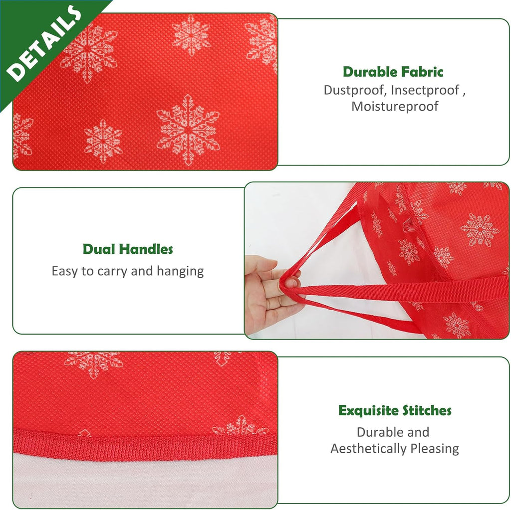 Christmas Wreath Storage Container - 30 Inch Wreath Storage Organizer bag -Durable Handles - Holiday and Seasonal Wreath Storage Bags - 1 Pack