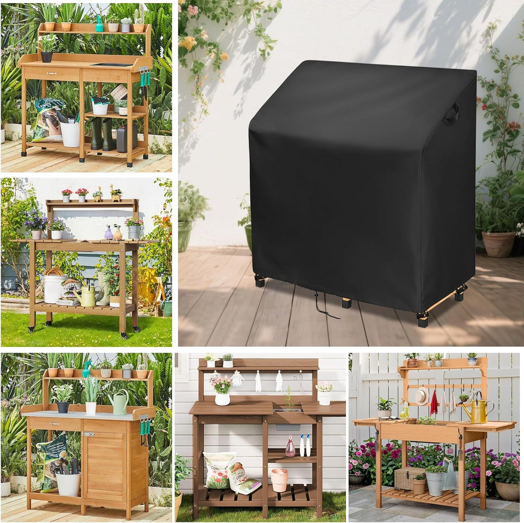 Outdoor Garden Potting Bench Table Cover, Universal Outdoor Potting Table Cover - 45 x 20 x 48 Inch