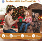 HONEY JOY Kids Recliner, 2-in-1 Toddler Armrest Sofa Couch with Cup Holders, Adjustable Footrest, Velvet Fabric, Child-Size Recliner Chair for Boys Girls Age 3+ (Leaf Color)