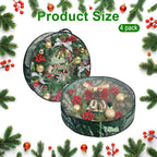 4 Pack 30x8Inch Christmas Wreath Storage Container, Large Clear Holiday Garland Storage Bags with Handle(Green)