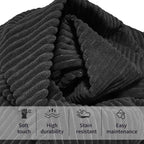 Bean Bag Chairs for Adults, Giant Bean Bag Chairs with Memory Foam Big Sofa for Reading, Gaming Cozy Chair, 4FT Bean Bag with Plush Microfiber Removable Cover, Black