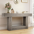 Spaco 63'' Long Console Table,2 Tier Farmhouse Entryway Table Sofa Table with Storage,Wood Behind Couch Table for Living Room, Hallway,Foyer