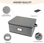 Lukeline VHS Storage Box with Lid, Large Capacity VHS Storage Case Holds 50 Tapes, Stackable VHS Holder Storage Containers for Living Room, Bedroom, Study Room,2-Pack