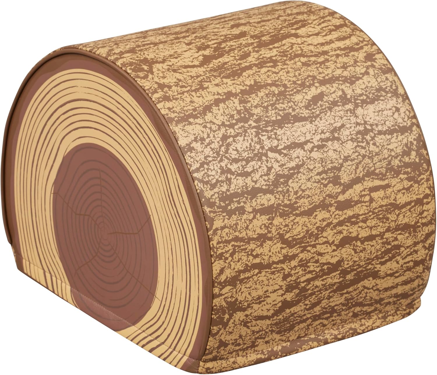 ECR4Kids SoftZone Tree Log Quarter Seat, 12in, Kids Bench, Chocolate