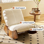 HAZO Nursery Rocking Chair Tall Back Boucle Glider Rocker Rocking Accent Chair Comfy Single Sofa Side Chair for Living Room Bedroom Hotel, Bedroom(White)