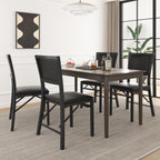 VECELO Folding Dining Chairs Set of 2, Metal Padded Foldable Seating with Comfortable Faux Leather, Space-Saving Portable Guest Seats for Kitchen & Office, No Assembly, Black