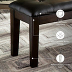 Signature Design by Ashley Haddigan Traditional Upholstered Dining Room Bench, Dark Brown