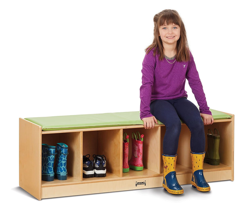 Jonti-Craft 90936JC 5 Section Bench Locker, Key Lime