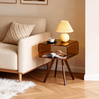 Acrylic Side Table, Acrylic Nightstand Bedside Table for Bedroom (Dark Brown, 16.1'' x 11.8'' x 19.7'')