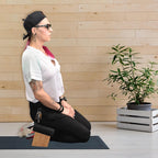 Mudra Crafts Black Foldable Meditation Chair - Yoga Zen Meditation Bench Kneeling Stool - Wooden Meditation Stool with Cushion - Prayer Kneeler Seiza Meditation Seat