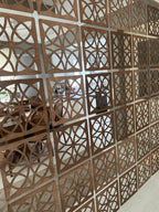 Decorative Hanging Divider Panels, Walnut, Set of 12
