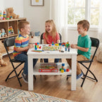 4 Pack Kids Black Plastic Folding Chair with Metal Frame for Toddler&Children, Lightweight and Stackable Foldable Seats for Indoor, Outdoor, Classrooms, Desks, Parties, Events