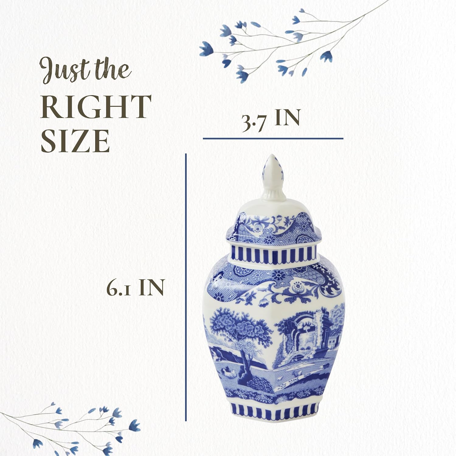 Spode Blue Italian 5.7" Vase