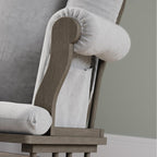 Child Craft Cozy Glider Rocker and Ottoman Set, Smooth Quiet Gliding Motion, Padded Cushion with Convenient Storage Pockets, Solid Wood Base & Frame (Dapper Gray with Light Gray Cushion)