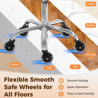 Rolling Stool Chair with Wheels, Office Drafting Chair with Back Support, Height Adjustable Standing Desk Stool with PU Leather Cushion for Home Office Kitchen Vanity Spa Garage Tattoo Dentist, Camel