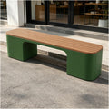 Garden Benches for Outdoors, Patio Benches for Outdoors, Weather Resistant, Backless Design, Suitable for Parks, Gardens, Patios, and Leisure Areas.(Green,150 * 40 * 45CM)