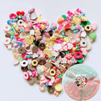 140PCS Nail Art Mixed Resin Decoration Fruit Donut Candy Chocolate Cartoon Shapes Randomly Mixed in one Bag DIY Craft Deco Mini House DIY Deco10301