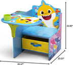 Baby Shark Chair Desk with Storage Bin - Ideal for Arts & Crafts, Snack Time, Homeschooling, Homework & More by Delta Children