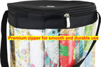 Freegrace Gift Wrap Organizer | Large 9" x 40.9" Wrapping Paper Rolls Storage Bag | Tearproof & Space Saving Under Bed Gift Bag Organization (Black)