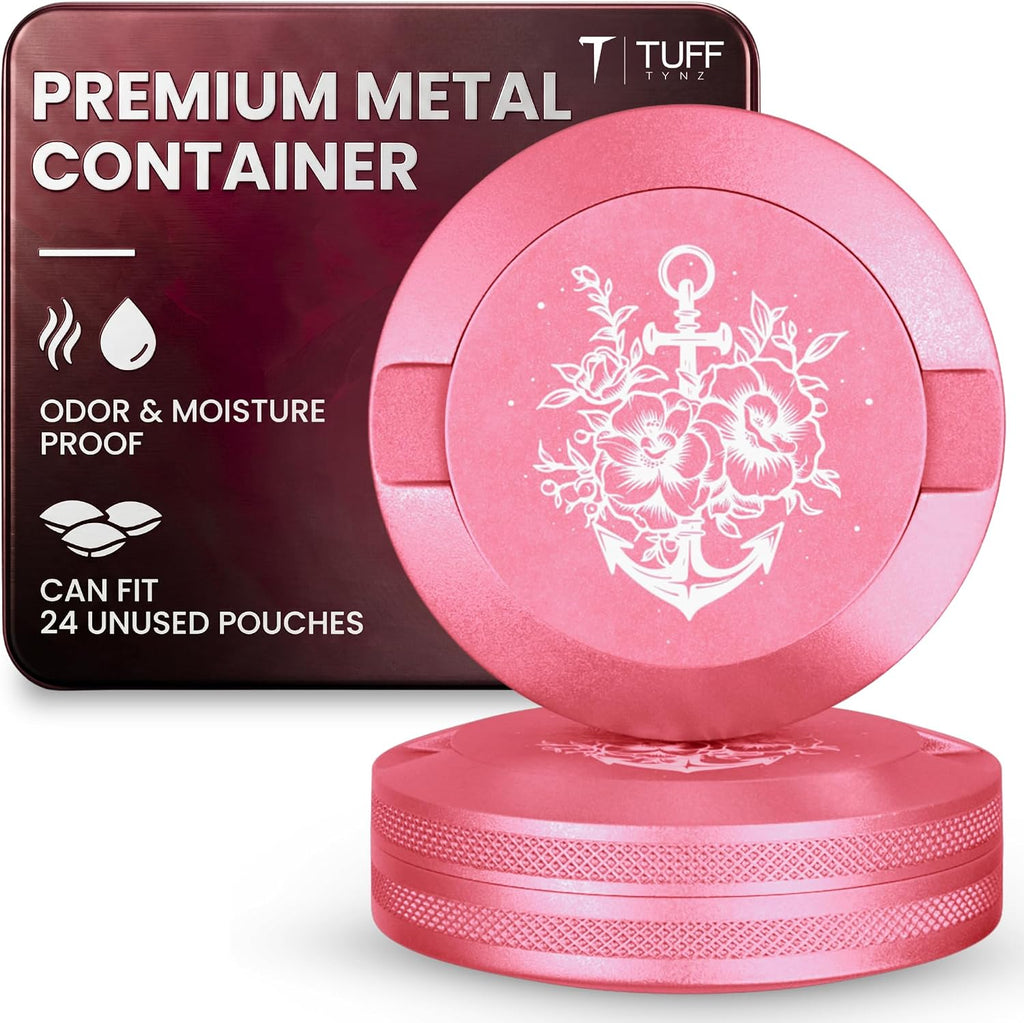 Premium Aluminum Organizer with Dual Compartment Design | Moisture Proof with Secure Seal, Compact and Pocket-Friendly modern design | Pouch Container for storage with Pouch Tin