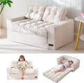 MAXYOYO Convertible Sofa Bed for Boys and Girls, Floor Kids Bean Bag Chair | Pull Out Folding Kids Sofa Chair, Comfy Kids Bean Bag Chair for Playroom, Children's Day & Birthday, Beige