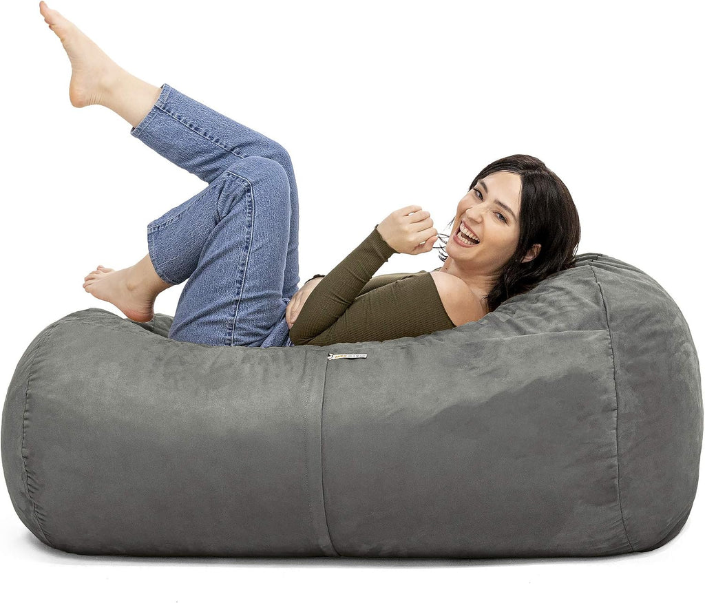 Jaxx Sofa Saxx 4-Foot Bean Bag Lounger, Charcoal