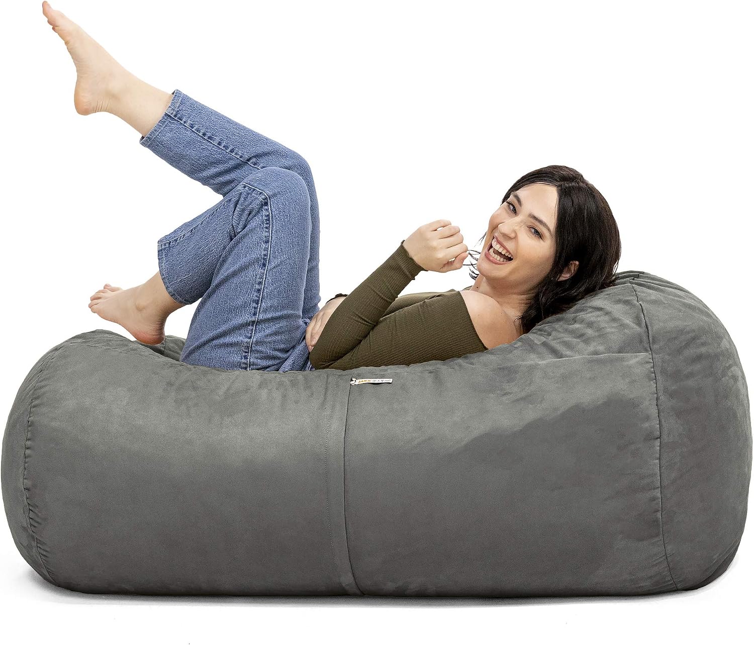 Jaxx Sofa Saxx 4-Foot Bean Bag Lounger, Charcoal