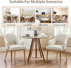MALOL Wooden Dining Chairs Set of 2, Modern Fabric Upholstered Dining Room Chair, Kitchen Side Chairs, Farmhouse Dinner Chair with Open Back for Kitchen, Beige