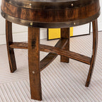 Handcrafted Oak Whiskey Barrel End Table, Coffee Table, Bourbon Table, Wine Barrel Furniture