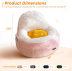 MAXYOYO Kids Bean Bag Chair, Cute Avocado-Shaped Toddler Sofa Chair, Pink | Soft Faux Fur Floor Chair with Backrest, Comfy Sofa for Boys and Girls , Floor Seat for Bedroom, Playroom, Nursery