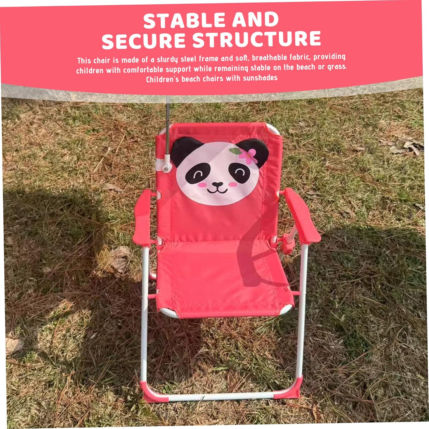 Kids Beach Chair with Umbrella, Foldable & Detachable Portable Oxford Cloth Cute Kids Beach Chair with Canopy for Outdoor Summer, Style 2