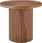 Euro Style Boden 24" End Table | Modern Minimalist Sculptural Accent Table | Ideal for Home, Office, or Lounge Spaces | Walnut