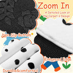 5.9 ft Circular Rug Washable Non-Slip Crawling Play Mat Round Rug Circle Back to School Reading Calming Corner Decor for Teaching and Playroom Bedroom Decorations(Dotty)
