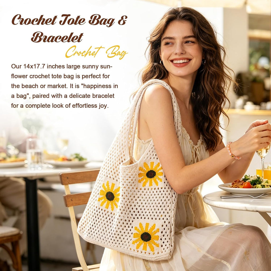 Sunflower Gifts Tote Bag Gift Set for Womens Self Care Gift - Birthday Gifts Box for Women Mom Wife Sister Daughter Friend Coworker, Sunflower Gifts Basket Sunshine Box Care Package for Women Her