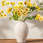 Vanselia Ceramic Flower Vase Home Decor - Large Farmhouse Table Vases Rustic Vintage Living Room Kitchen Bedroom Decorations for House Book Shelf Office Coffee Desk Dining Fireplace (9" Rustic)