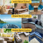 Custom Size Bench Cushions for Indoor Furniture, Cost-Effective Thick Bay Window Seat Cushion