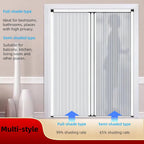 No-Drilling Sliding Folding Door,Interior Accordian Door with Aluminum Frame and Cellular Fabric,Room Divider for Closet RV Patio Shower Door Suitable，Customize Size (Blackout White)