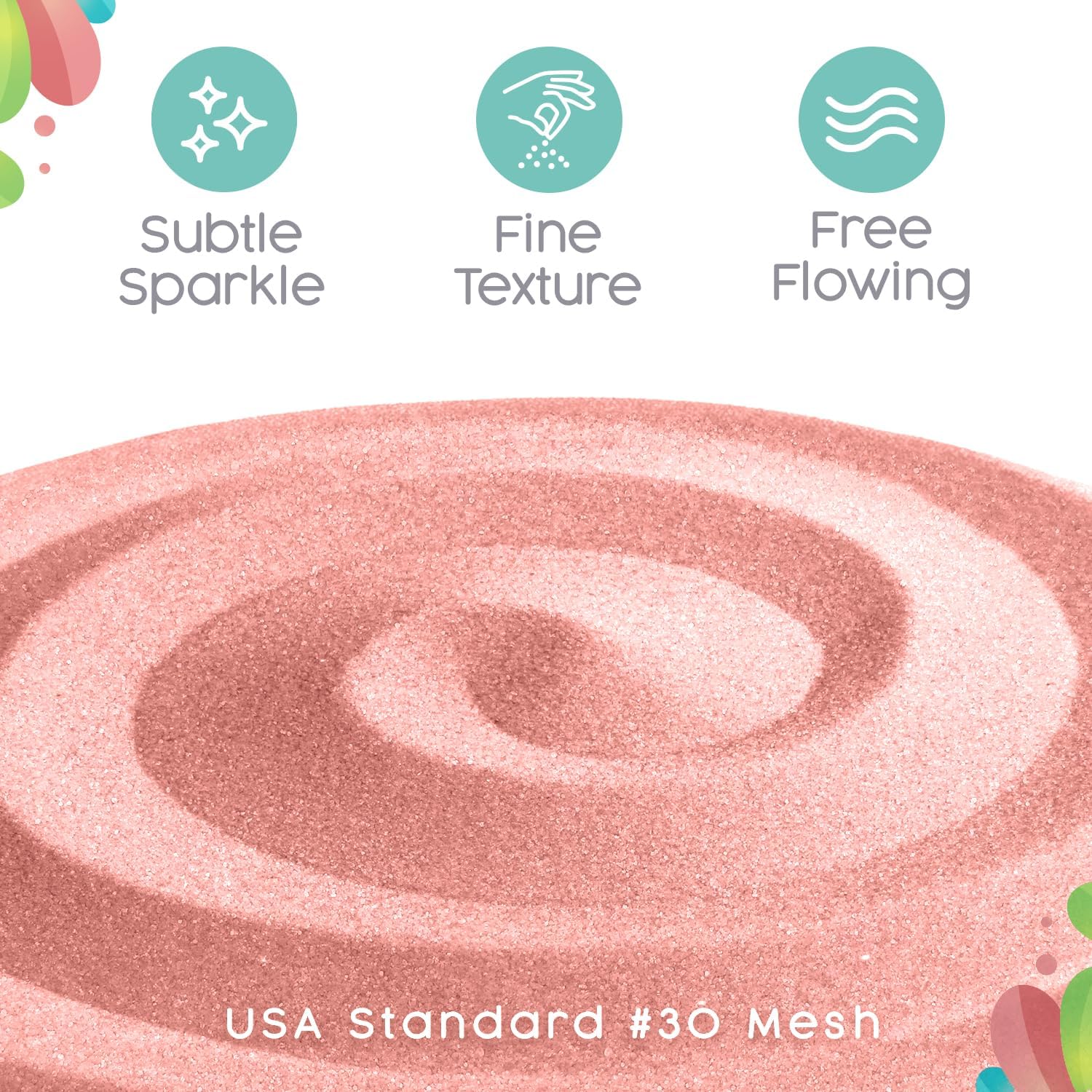 Pink Blush Unity Sand, 1 LB (16 oz), Warm Pink Colored Sand for Weddings, Vase Filler, Home Decor, Crafts, Terrariums, and More