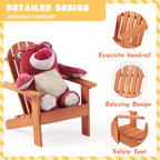 SoliWood Kids Outdoor Wooden Adirondack Chair for Patio Garden Backyard Porch Pool