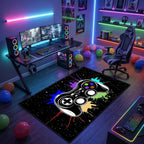 Gamer Rugs for Boys Bedroom Cartoon Painting Gaming Rug for Teens Cool Game Room Decor Gaming Carpet for Dining Living Room Playroom Floor Mats, 2'x3'