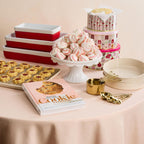 Martha Stewart Metal Cookie Tins, 3-Piece Nesting Set, Small, Medium & Large, Christmas Containers for Gift & Storage (Ornaments and Bows)